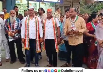 Vadgaon Nagar Panchayat Election 2025 Strong campaign by Sunil Dhore in Ward No 11