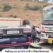 Two accidents on old Pune-Mumbai highway in Maval Car overturns at Dehu Road and Kamshet