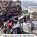 Fatal accident on Mumbai-Pune Expressway uncontrolled container hits car two dead four injured