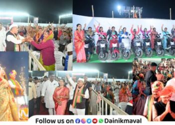 Home Minister program for women organized by Bhausaheb Gund in Kale-Kusgaon group concluded