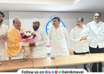 MLA Shankar Mandekar felicitates all three newly appointed Pune Rural District Presidents of NCP