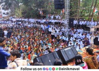 BJP NCP face to face while filing nomination papers MLA Sunil Shelke criticizes BJP leaders Maval