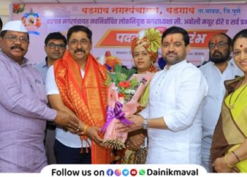 Sunil Dhore as Water Supply Committee Chairman of Vadgaon Nagar Panchayat MLA Sunil Shelke announcement