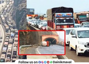 Accident hit tanker on Mumbai-Pune Expressway removed traffic begins to resume but traffic jams in Lonavala