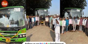 Market Yard Pune to Shilimb Maval PMPML bus service starts Success in follow-up of MLA Sunil Shelke