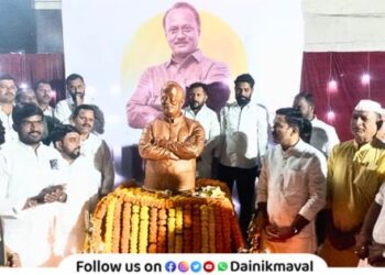 Maval BJP leader Sachin Ghotkule has erected statue of late Ajit Dada Pawar