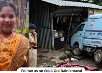 Dnyaneshwari lost her life due to mistake by tempo driver transporting gas cylinders incident at Somatane Phata Maval