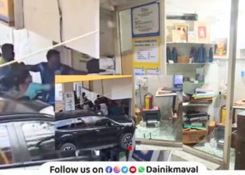storm rages in Lonavala for one rupee Petrol pump office vandalized employees beaten up Case registered