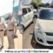 Traffic congestion in Pawananagar market Police impose punitive action by installing jammers on 44 vehicles