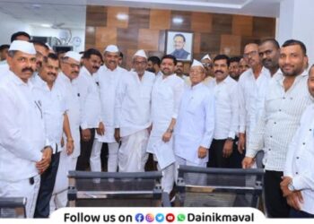 Office bearers of the Pawana Dam Affected Joint Organization met MLA Sunil Shelke