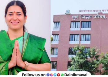 Maval Panchayat Samiti Chairperson Sunita Yewle elected as member of committee of Pune Zilla Parishad