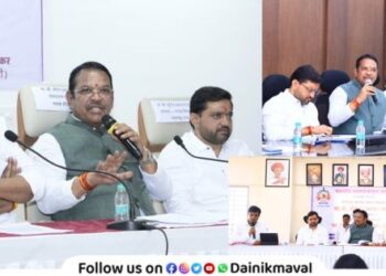 MP Shrirang Barne MLA Sunil Shelke jointly reviewed development works in Lonavala Vadgaon Talegaon Dabhade