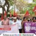 CPI M protests in front of Tehsil office against domestic gas shortage maval