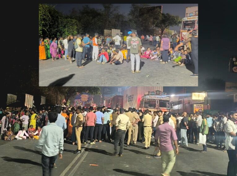 लोणावळ्यात भीषण अपघात! बोअरवेलच्या गाडीची दुचाकीला धडक, १७ वर्षीय आदिवासी युवकाचा मृत्यू ; पाच तास महामार्ग रोखला