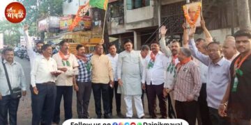 BJP celebrates victory in Talegaon Dabhade