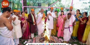 Talegaon Dabhade Conclusion of Shri Swami Samarth Namjap ceremony held to mark Adhik Maas