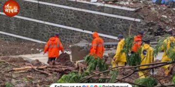 Massive landslide in the Lonavala-Khandala area due to heavy rainfall one person dead