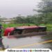 Car overturns into field after road collapses at Kale-Pavananagar no remedial measures taken after accident