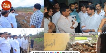 MLA Sunil Shelke inspects affected areas in Andar Maval