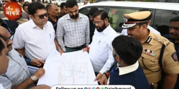 DCM Eknath Shinde visits Talegaon Dabhade Chakan industrial areas inspects road repairs