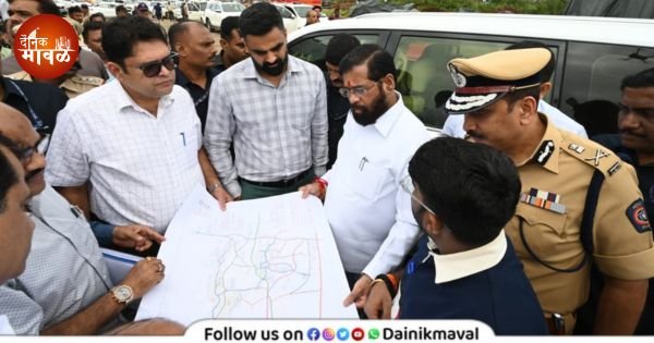 DCM Eknath Shinde visits Talegaon Dabhade Chakan industrial areas inspects road repairs