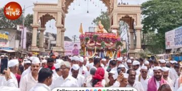 Ashadhi Wari Sant Tukaram Maharaj Palkhi returned to Dehu village