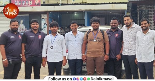 Omkar Thakar from Yelse village won gold medal by securing first place at taluka-level wrestling competition held at Urse